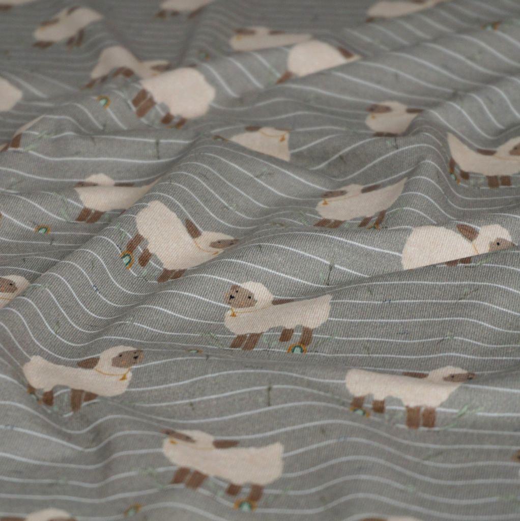 Baumwolljersey Schaf grau ecru – FVJ